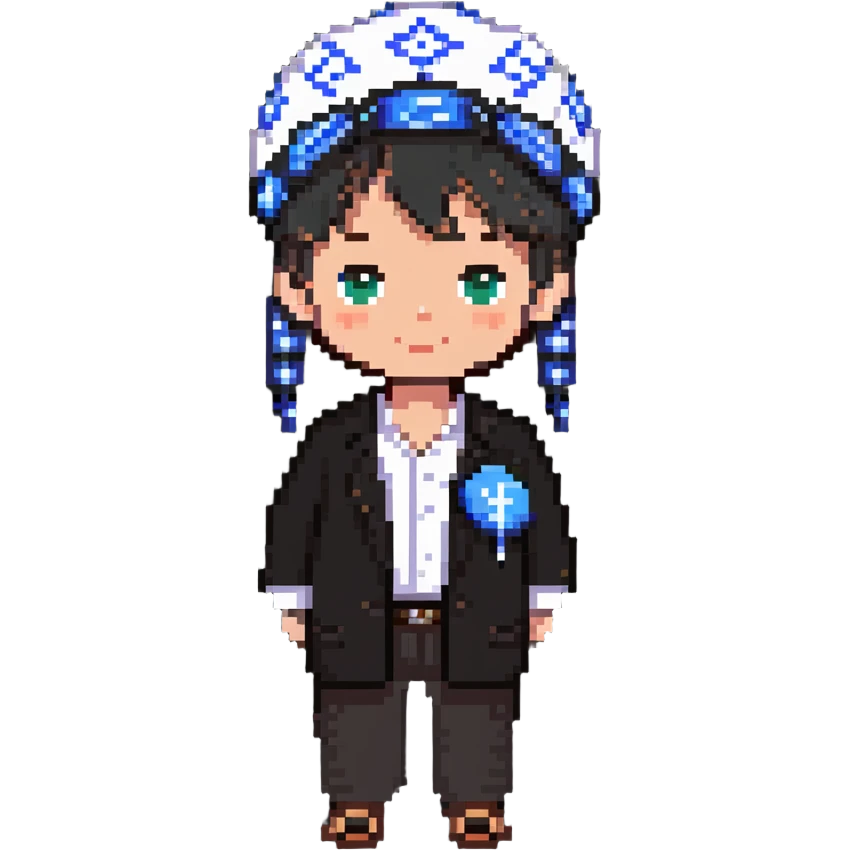 boy with peyos, kippah, and tzitzis emoji