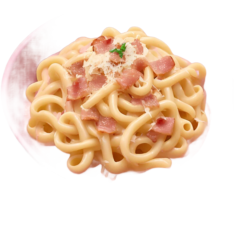 Pink carbonara noodles emoji