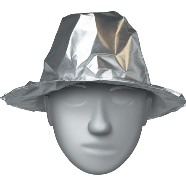 crunched tin foil hat emoji