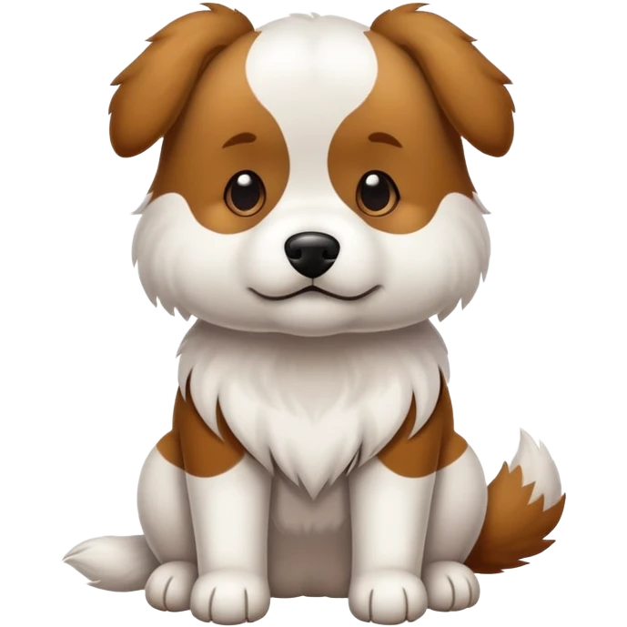 Perro blanco con manchas marrones emoji