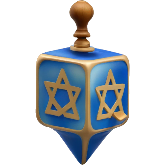 Jewish dreidel a four-sided spinning top, played during the Jewish holiday of Hanukkah emoji