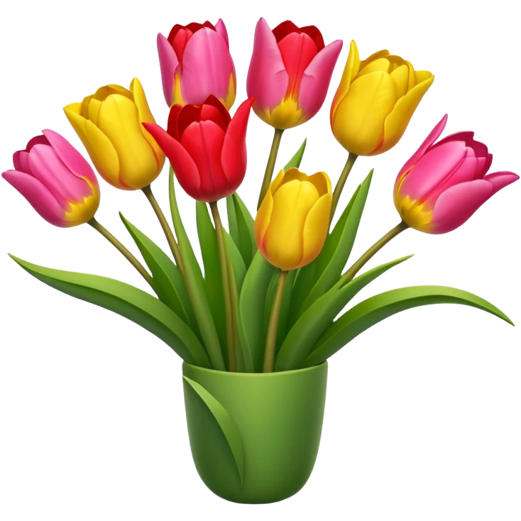 beautiful tulips several colors no jar emoji