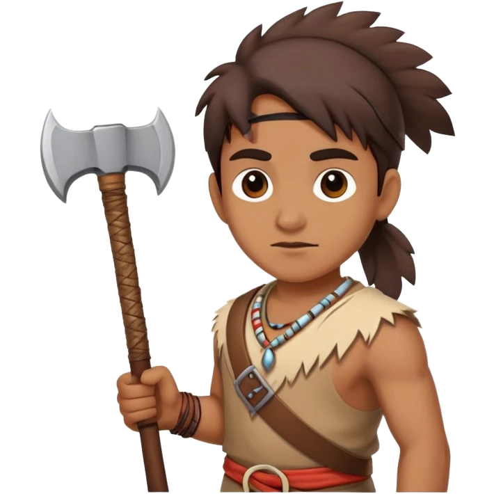 A Indian with a tomahawk  emoji