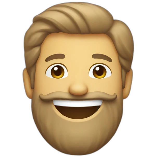 bearded man laughing emoji
