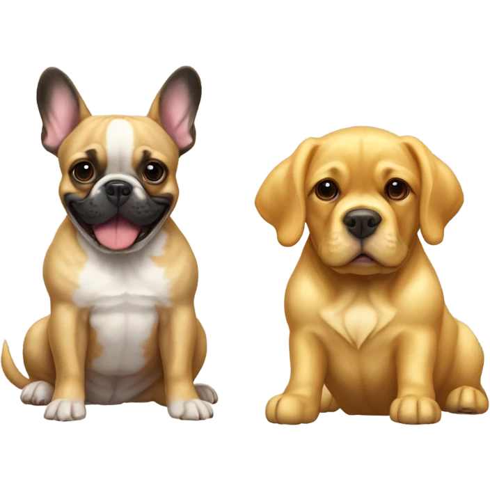 frenchie and golden retriever emoji