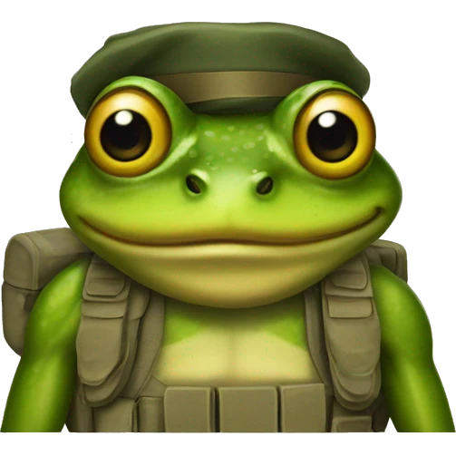 Soldier frog emoji