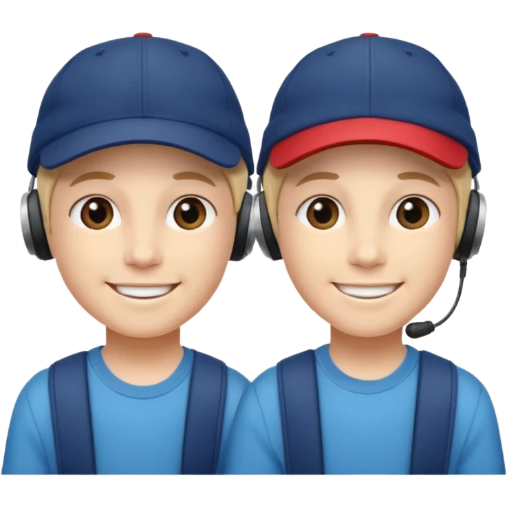 Make me a twins wearing a cap while listening to a song twin is 👯‍♀️ emoji