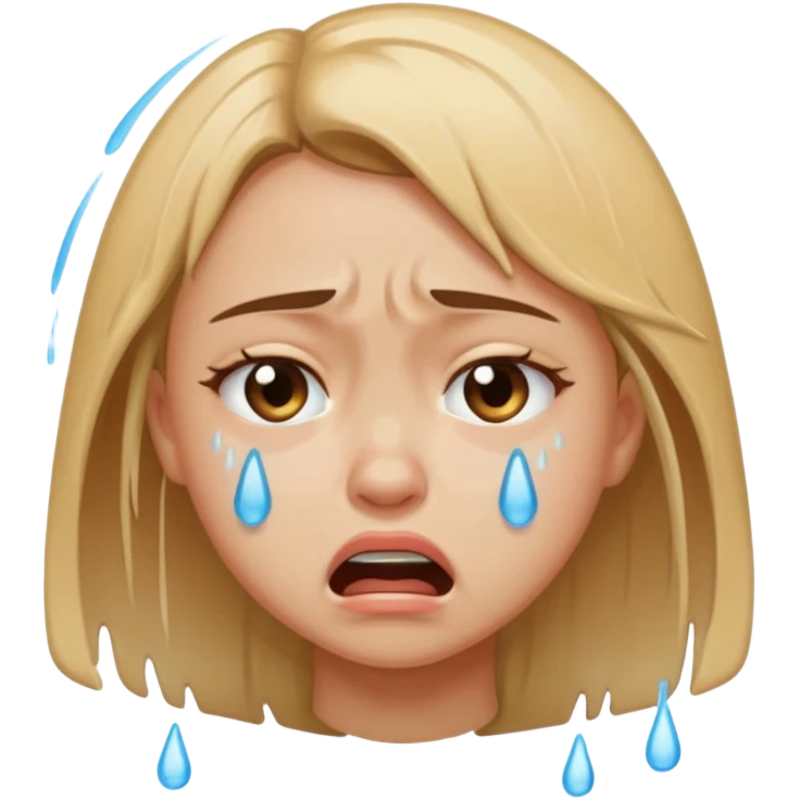 girl crying mad emoji