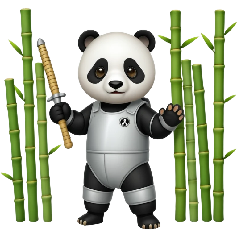 Panda fencing  emoji
