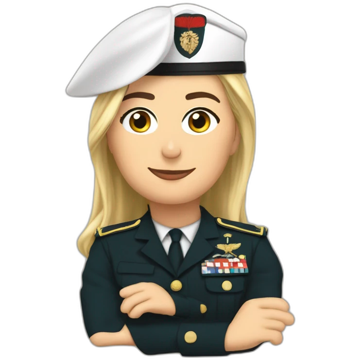 marine le pen entrain de taper un arabe emoji
