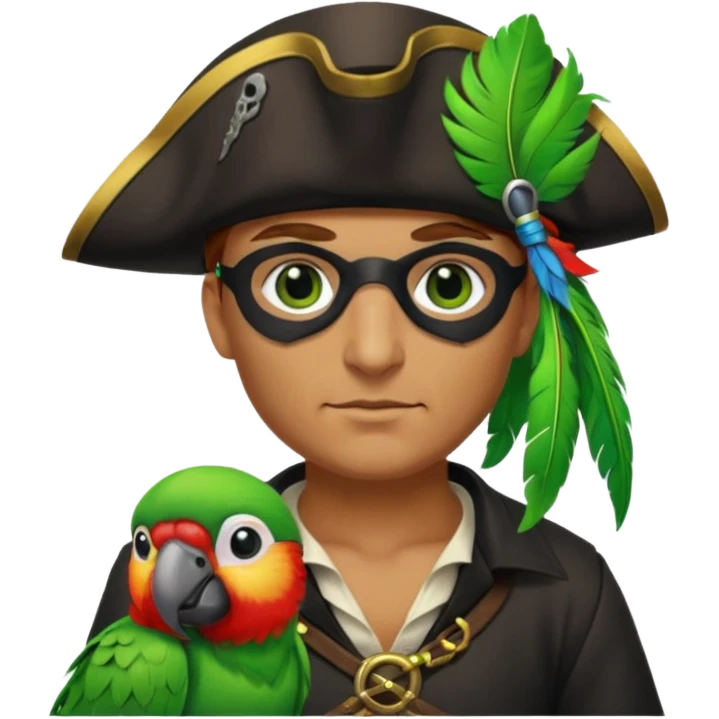 pirate and parrot emoji