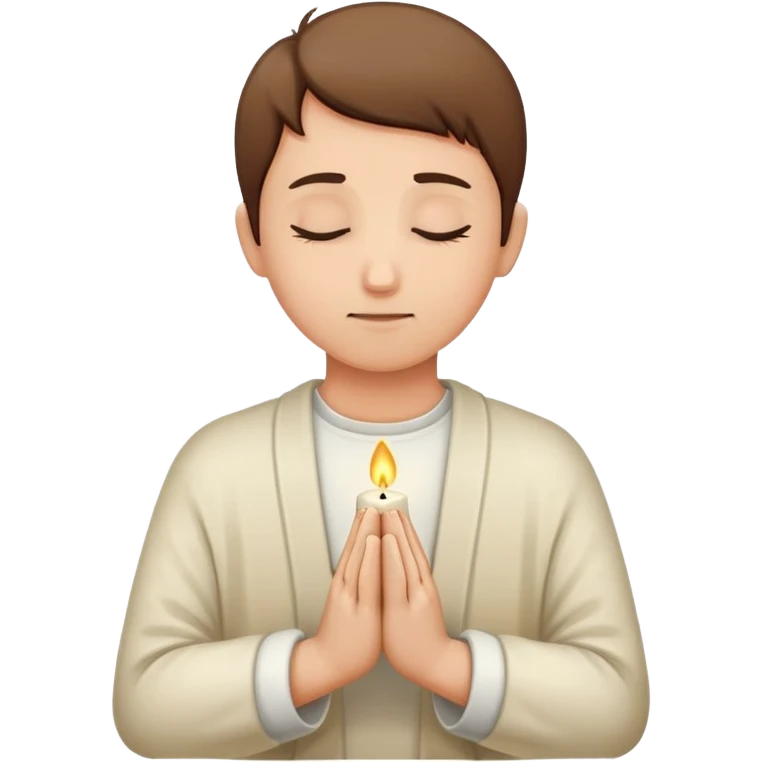 Praying with candles  emoji