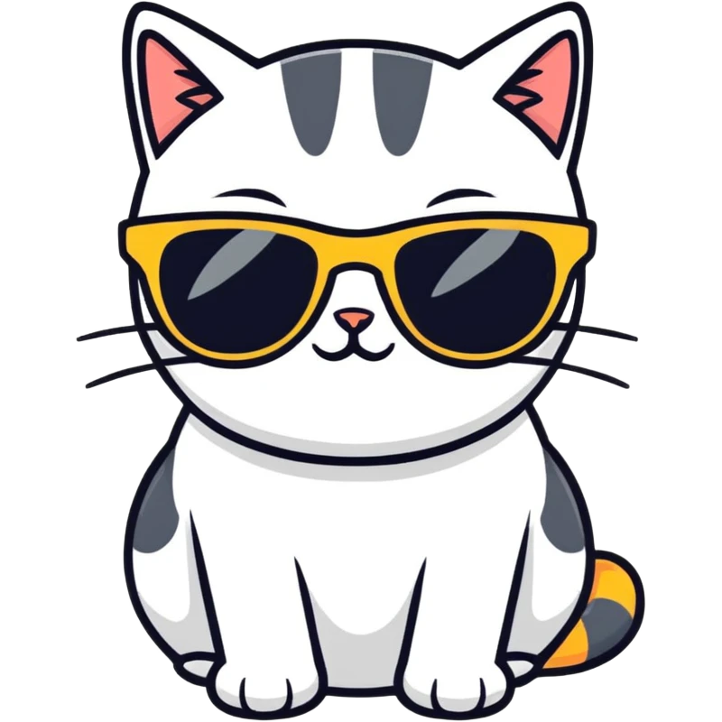 Cat with sunglasses emoji