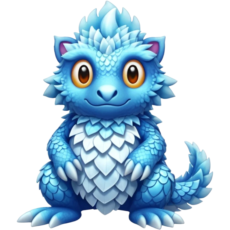 Icy glistening flaky scaly furry flurry realistic cozy boreal boreal-lupus-Lunaray-Manectric-Absol-Luxray-Bobcat-Fakémon-fusion-animal-creature, full body  emoji