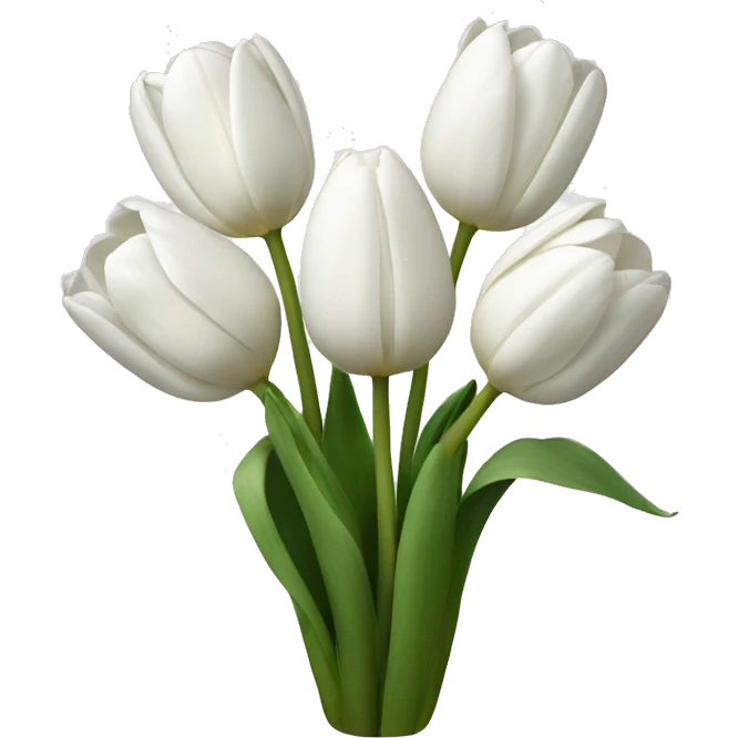 White tulips emoji
