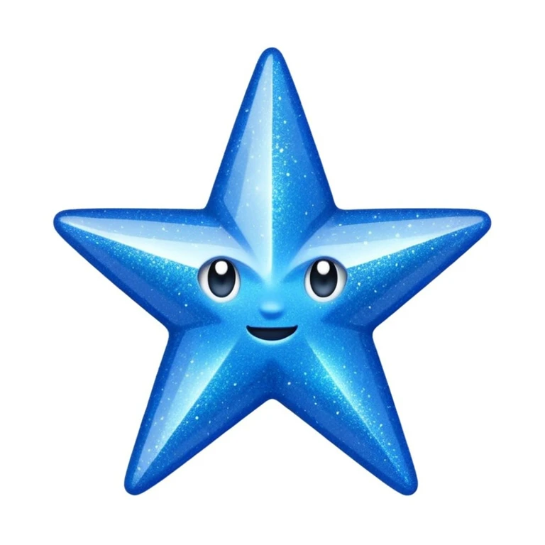 blue glitter star emoji