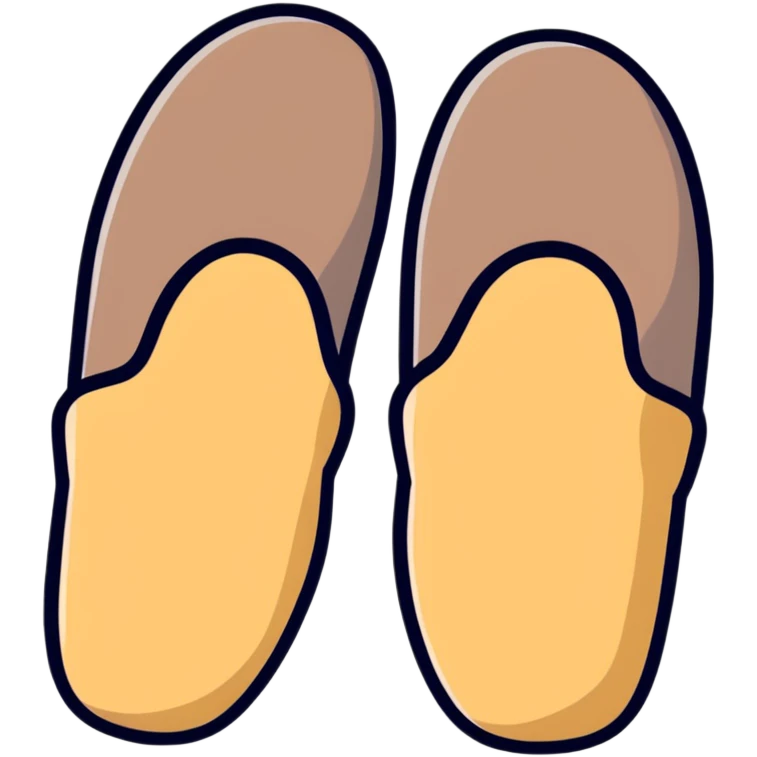 coffee brown house slippers emoji
