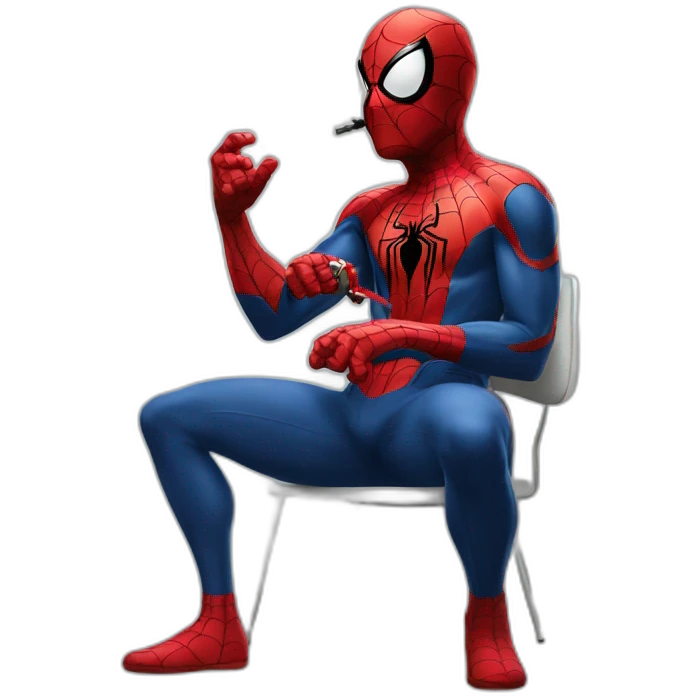 spiderman vaping emoji