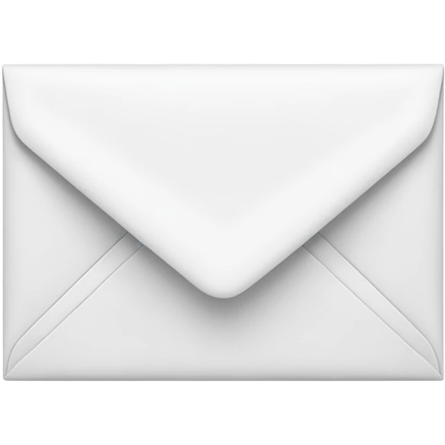 a beautiful white envelope emoji