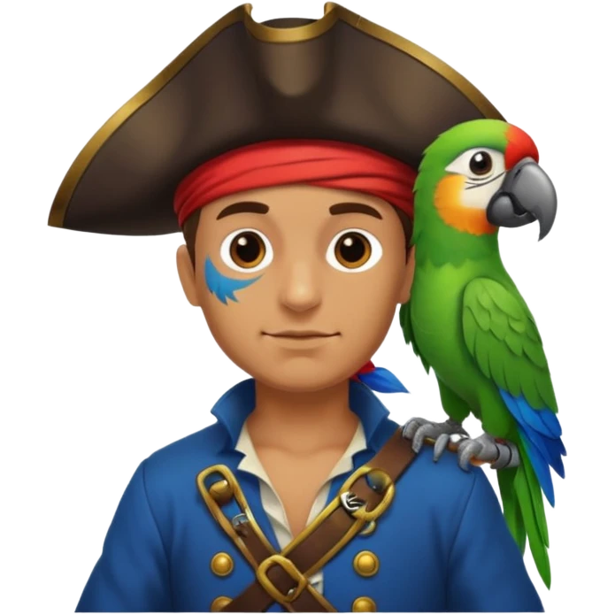 pirate and parrot emoji