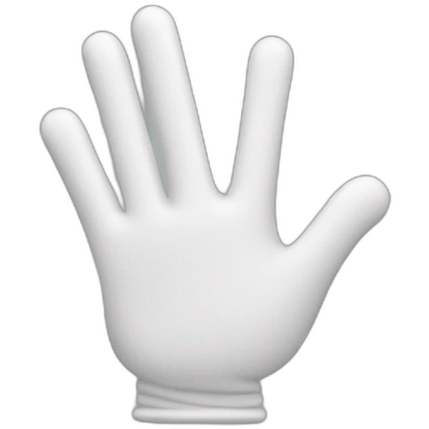 cartoon white glove finger emoji