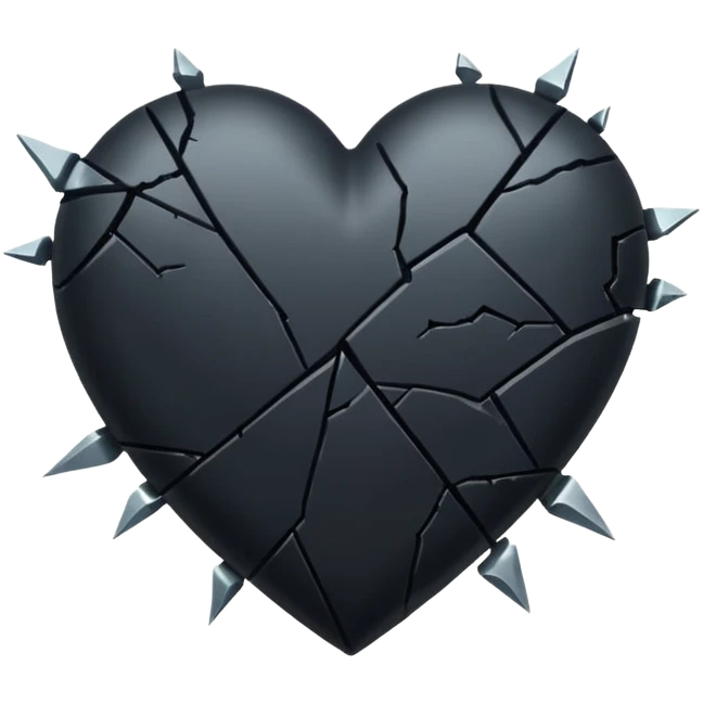 Black heart broken emoji