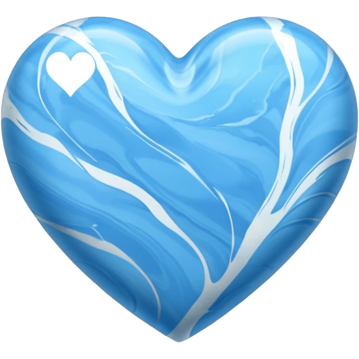 blue heart with a marble texture emoji