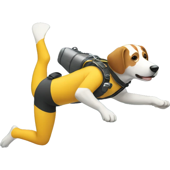 diver and dog emoji