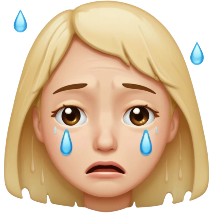 Cryng about love emoji