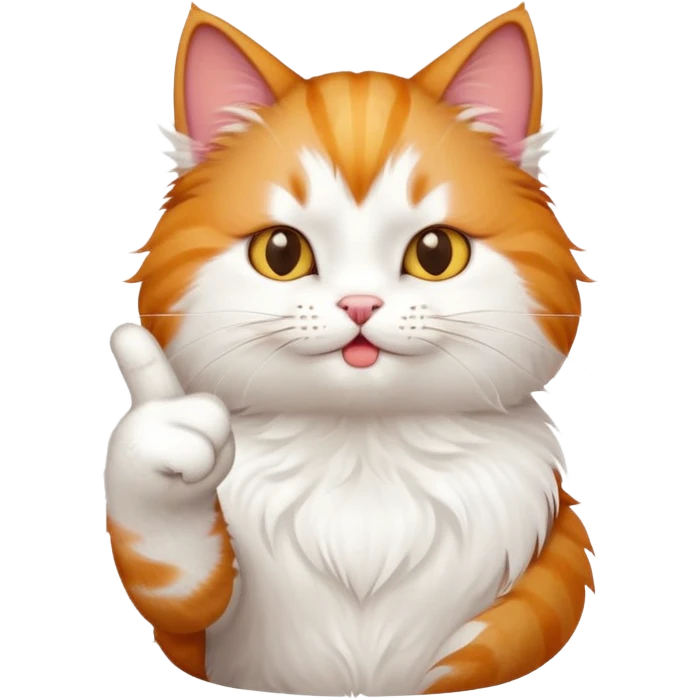 Кот, который показывает лапой Фак  emoji