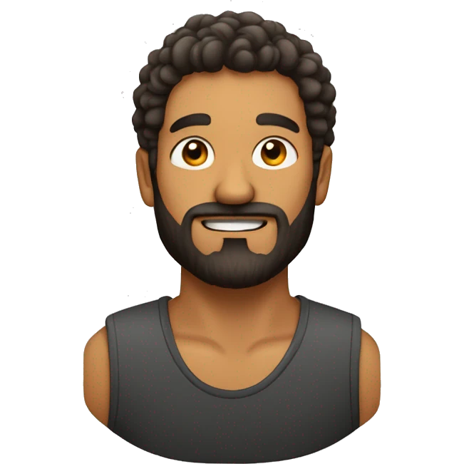 Hombre pelo muy corto sin barba emoji