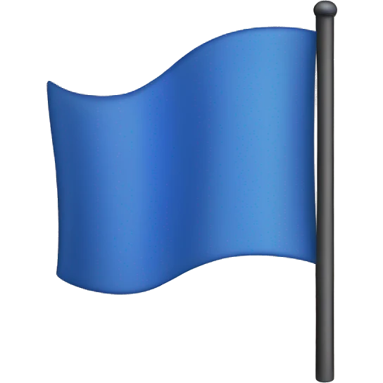Blue flag tick emoji