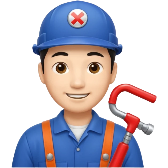 asian male plumber cute hearts emoji