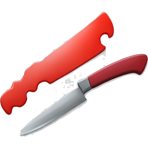 knife and red color juice drooping  emoji
