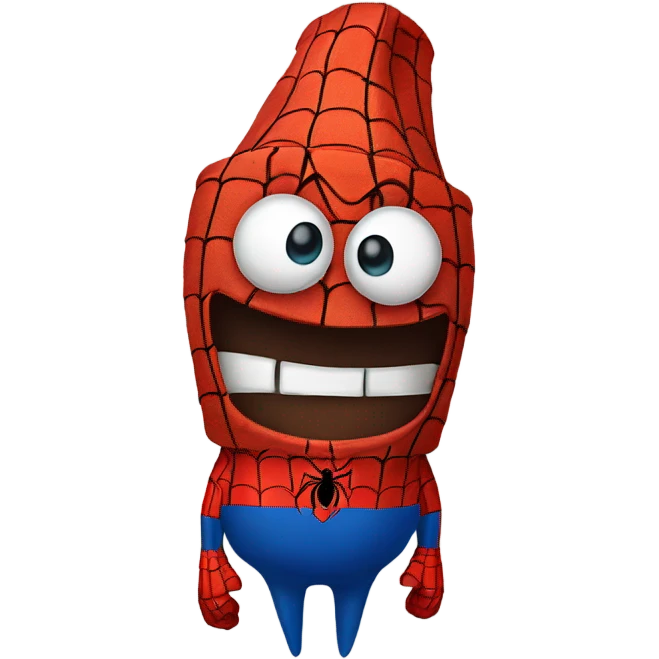 SpongeBob in spider man hat emoji