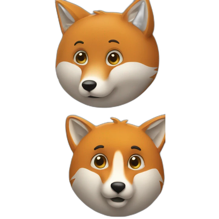 stock chart and fox-teacher emoji