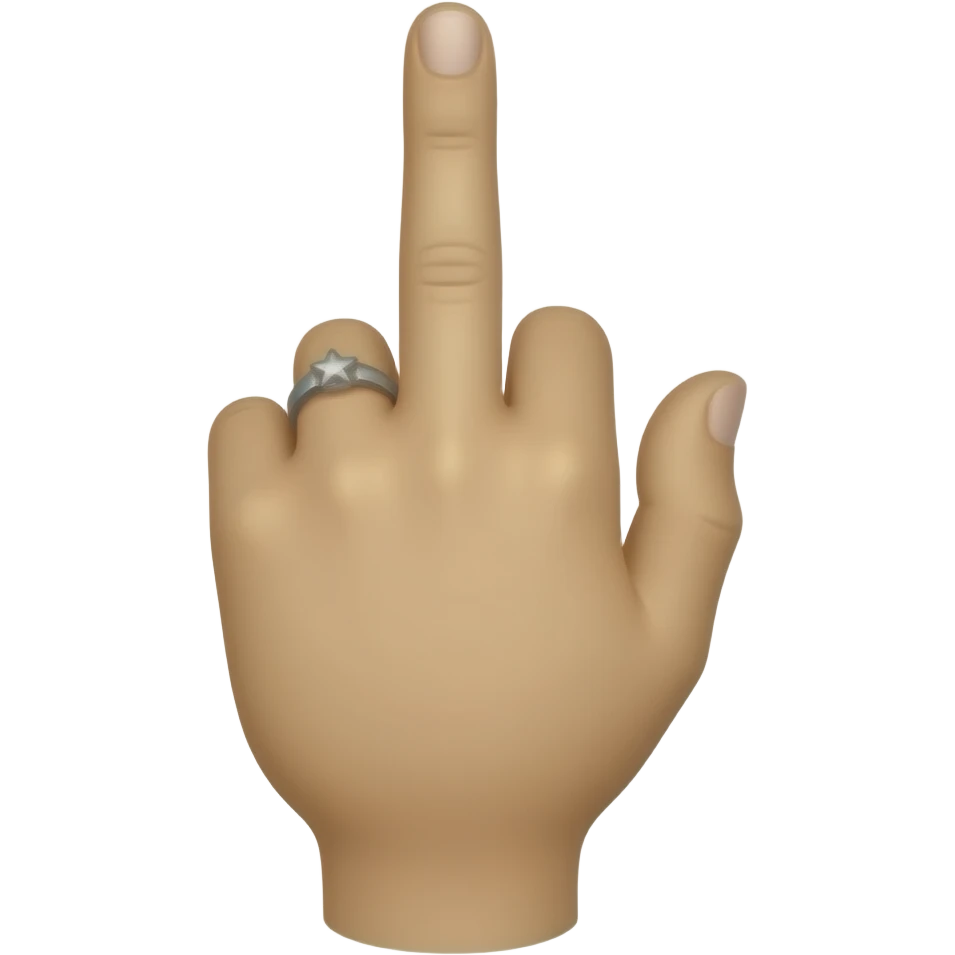 hand with only ring and middle finger up emoji