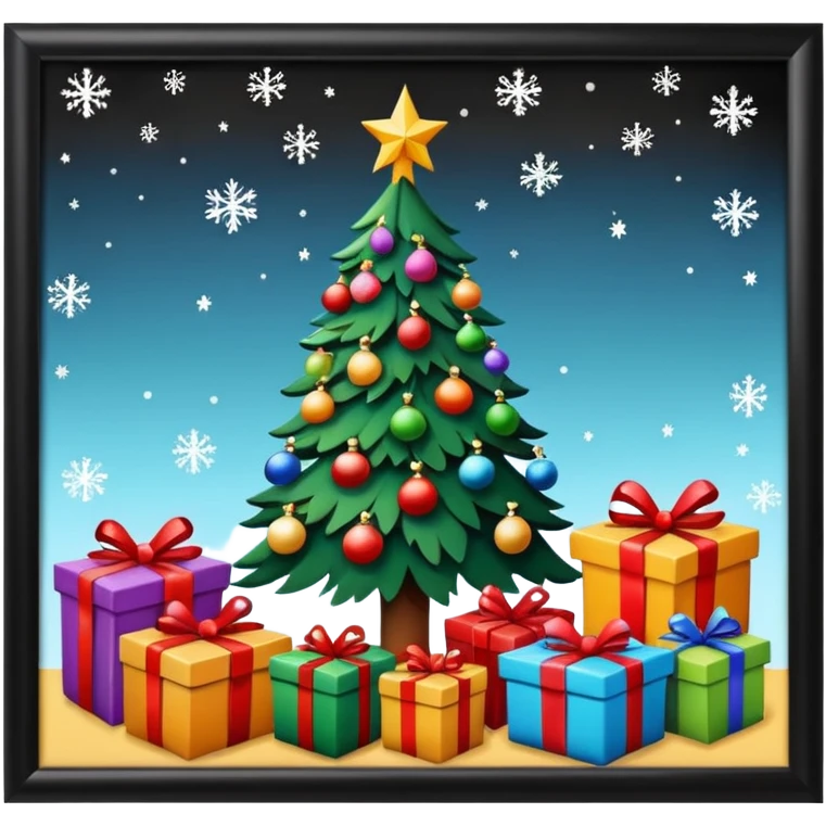 Christmas setting phone wallpaper style emoji