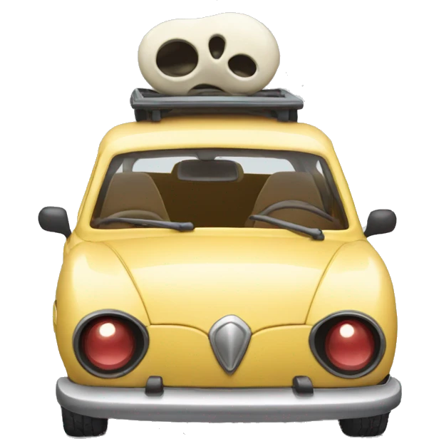 une voiture squelette emoji
