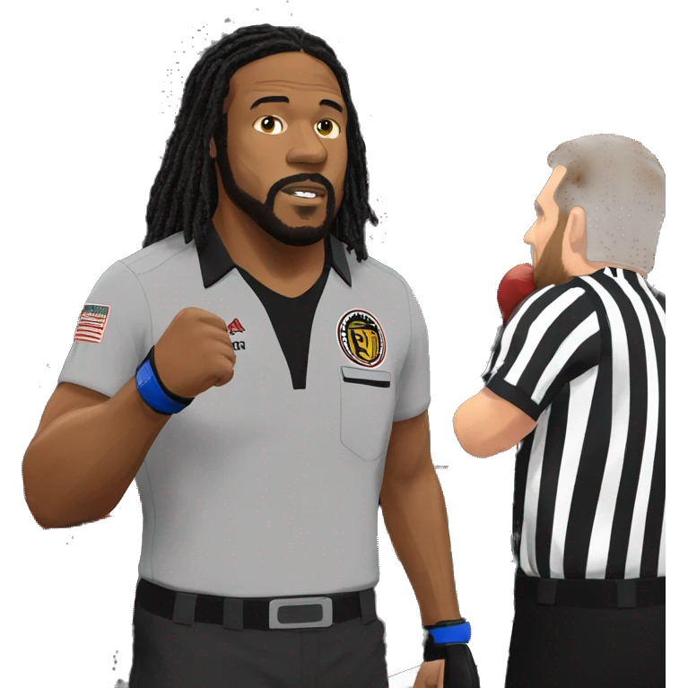 ufc referee herb dean making a stoppage in the octagon emoji