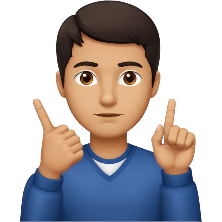 hombre con dedo diciendo no emoji