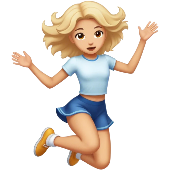 Girl jumping emoji