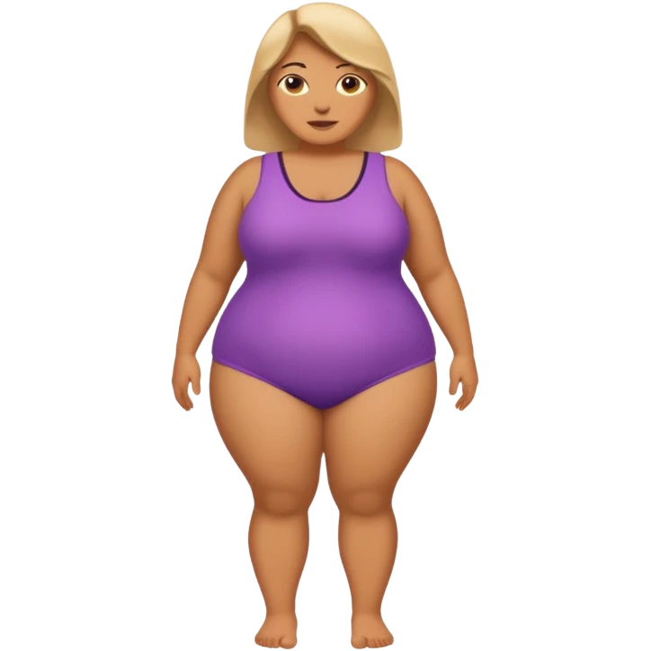 A plus sized woman, full body emoji