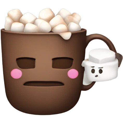 cocoa with marshmallow in cozy cup emoji