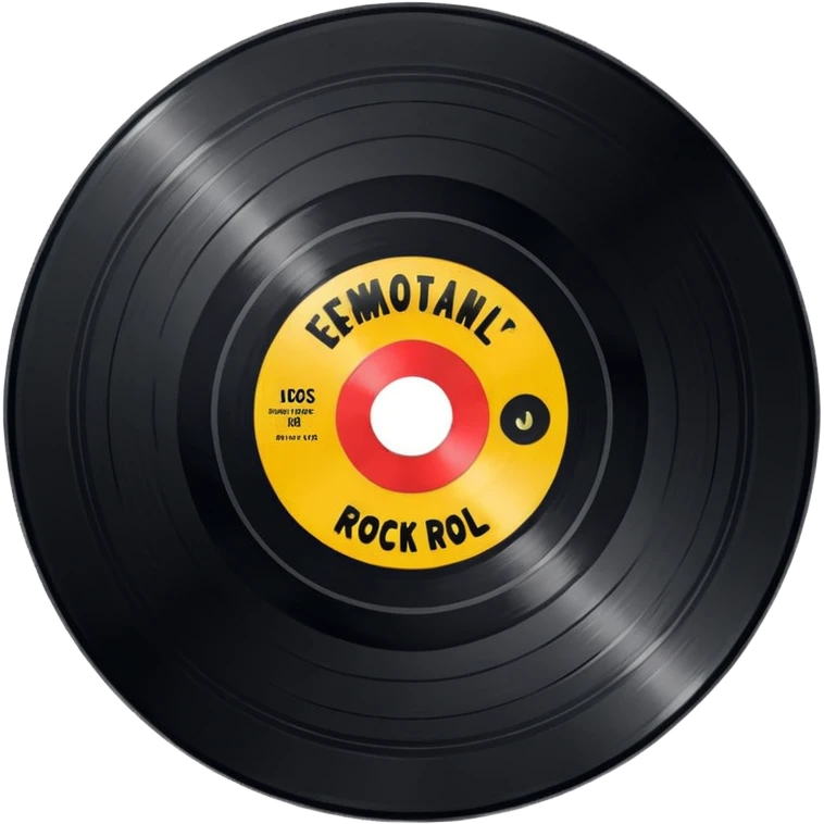 1950s rock and roll vinyl  emoji