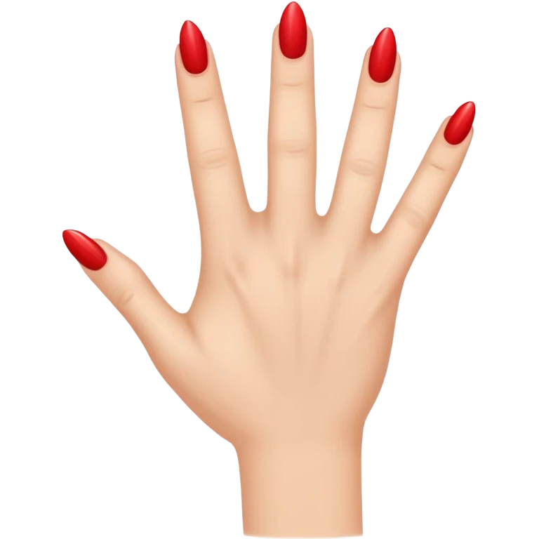 Hand with only 1 red nail  emoji