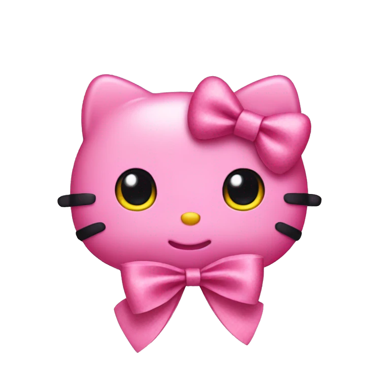 Hello kitty pink bow emoji