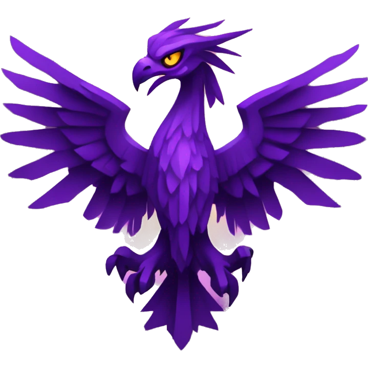 minecraft purple phoenix crest logo simple evil mystical witchy emoji