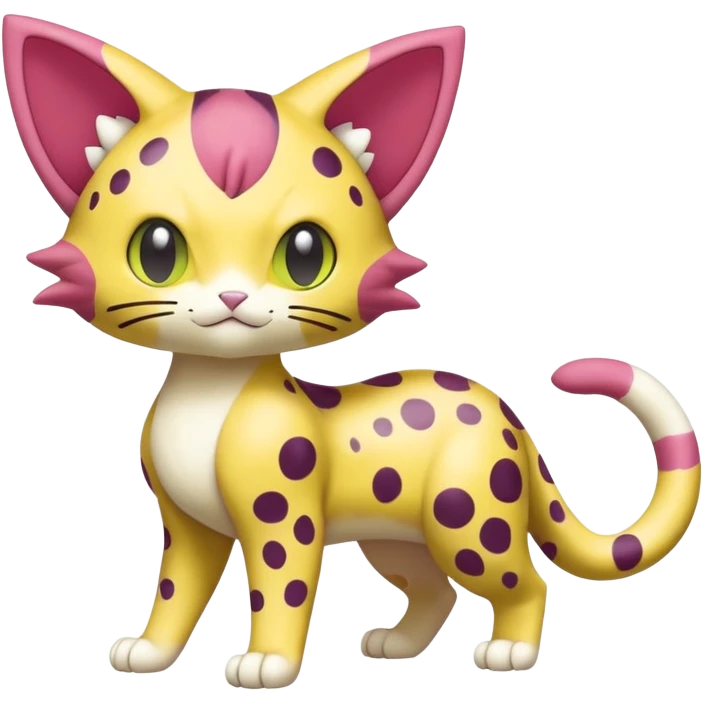 Liepard-Skitty-Delcatty-Pokémon-Fakémon-hybrid-creature (full body) emoji