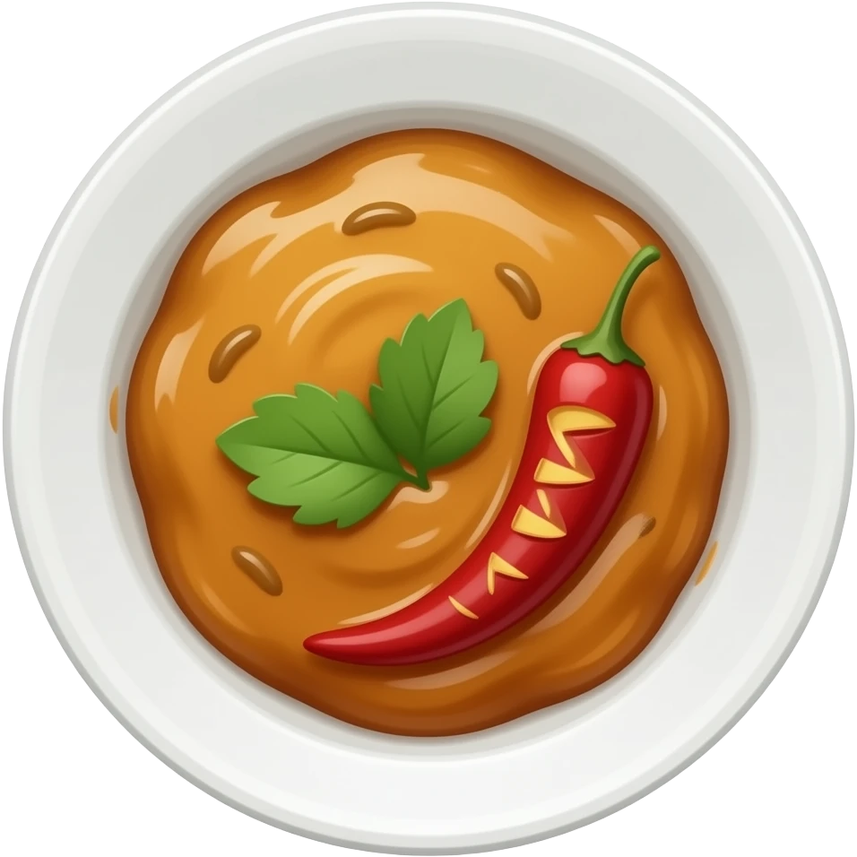 Chilli in plate along with sambhar chuteny emoji